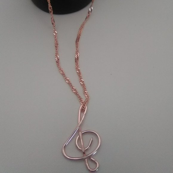 Small Clef Symbol Necklace - Picture 2 of 2